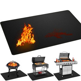 48 x 30 inch Under Grill Mats for Outdoor Grill,Double-Sided Fireproof for Lawn,Gas Grills,Deck,Patio and Smokers,Fire Pit Mat,Fireplace Mat,Waterproof,Oil-Proof and Non-Slip BBQ mat