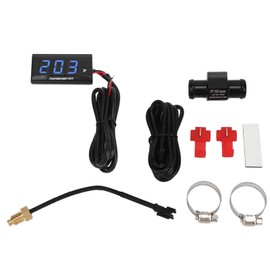 Motorcycle Digital Water Temperature Gauge Ultra Thin DC 12V LCD With 18mm Sensor Adapter for Most Motorbikes Blue