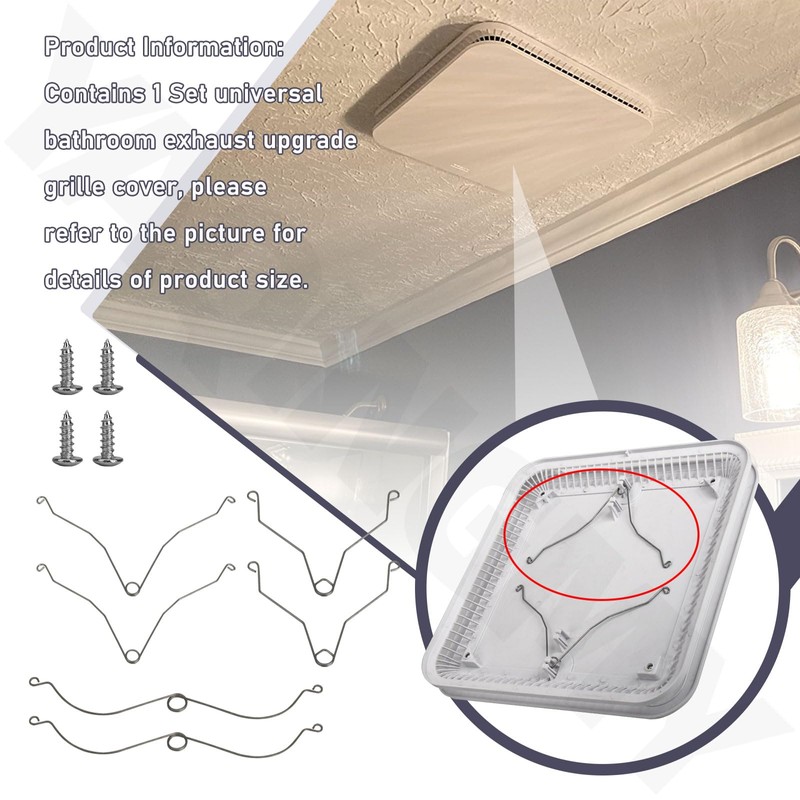 FG701S Universal Bathroom Exhaust Upgrade Grille Cover Compatible with Bro-an