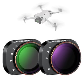 NEEWER Variable ND Filter Set Compatible with DJI Mini 4 Pro, ND2-32 (1-5 Stops) + ND64-512 (6-9 Stops) Multicoated HD Optical Glass Drone Camera Lens Accessories Aerial Photography Video Recording