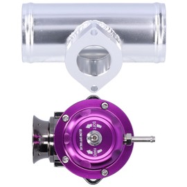 Universal Aluminium Billet Turbo Blow Off Valve, 2.5 Inch Flange Tube Type RS Drain Valve Car Accessory Blow Off Valve SDD-BOVGRSBL FPG250 (Purple)
