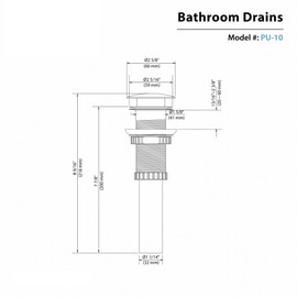 Kraus PU-10CH Pop Up Drain Chrome, 1.25