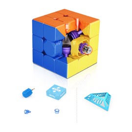 Moyu Super RS3M 3x3 Magic Cube, Professional 3x3 Puzzle Cube Stickerless Magnetic Master Cube Maglev Cube Gift for Speed Cuber