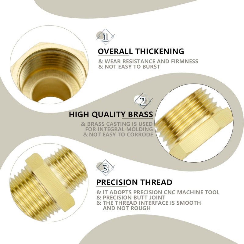Bwintech 18 Pcs 1/4" to 3/8" Female & Male BSP
