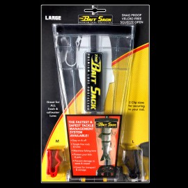 CAL COAST FISHING Snag Proof Bait Sack Lure Cover Choose Clear or Black & Size - Medium (4.50″ x 7.50″), Clear