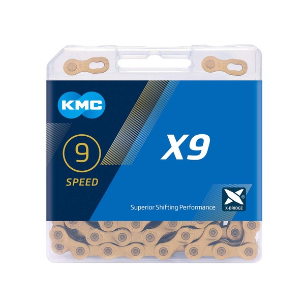 KMC Unisex's X9 Ti-n Chain, Gold, 114 Link