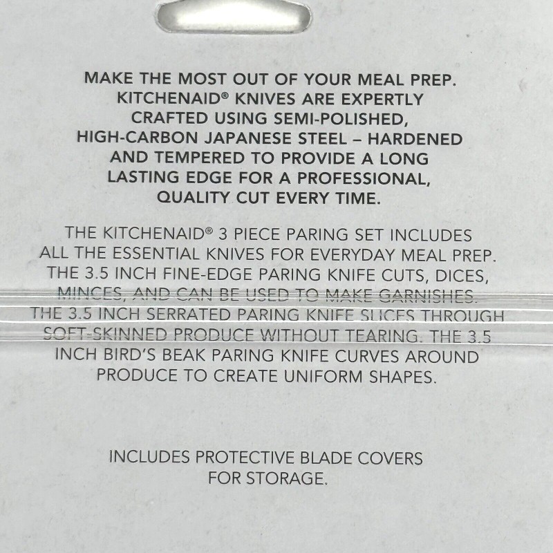KitchenAid 3 Piece Paring Knife Set w/ Blade Covers High