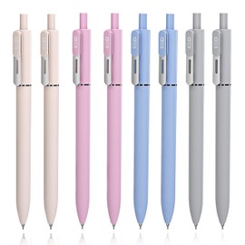DR DOURONGE Gel Pens, Writing Pens, 8 PCS 0.5mm Black Ink Pens Fine Point Smooth Writing Pens, Ball Point Pens for Journaling, Ink Not Skip, Cute Aesthetic Office School Supplies Gifts for Women