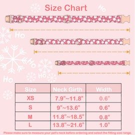 Faygarsle Red Dog Collar Christmas Design with Bow Metal Buckle Santa Claus Pattern for Small Medium Large Dogs Bowtie Style Collar Cute Stylish Girl Boy Christmas Dog Collar L