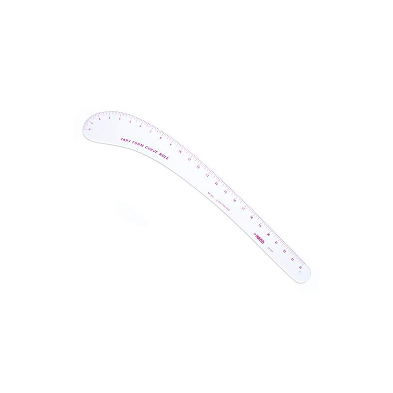 HAND Metric Vary Form Curve Ruler NO.12-124, Flexible, 24 Inches