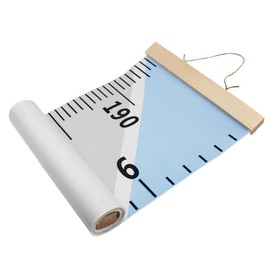 Baby Growth Chart, HUYU Kids Height Chart Canvas Wall Hanging Measuring Rulers for Kids Boys Girls Room Decoration Nursery Removable & Wipeable Height and Growth Chart 7.9 x 79 inch (Blue)