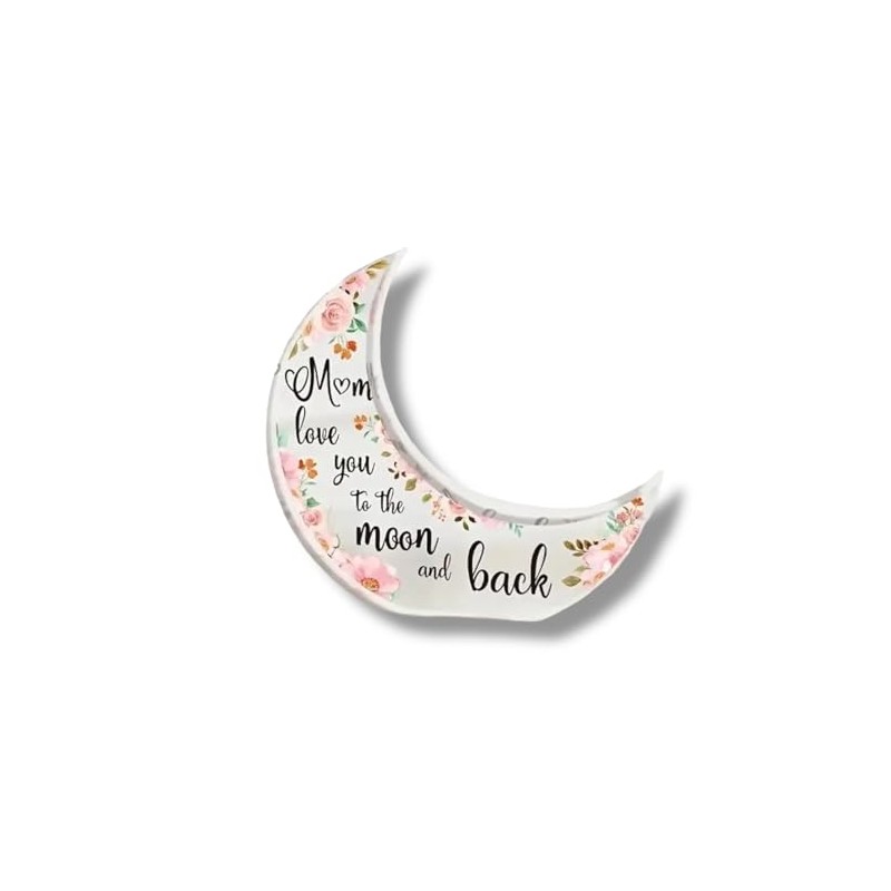 Crescent Moon Ornament with 'Mum I Love You to the
