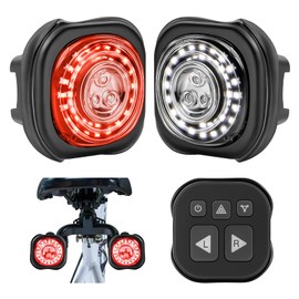 Tail Light, Compact, Waterproof, Smart, Bicycle Taillight, Headlight, USB Charging (Set of 2)