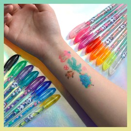 Townley Girl Panda 16-Piece Glitter Pen Set, Bright Colors, Ages 3+