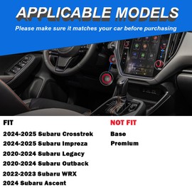 YUJIANQ for Subaru Crosstrek 2024 2025 Accessories Volume Tune Knob for Subaru Impreza 2024 Accessories Engine Start Stop Button Outer Ring（Red，3pcs Volume Tune*2+Start Button Outer Ring）