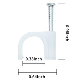 10mm Round Cable Clips 100pcs Assortment Cable Holder Management Wire Tidy Clips