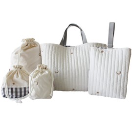 My sweetie Lesson Bag, Set of 5, Girls, Boys, Kindergarten Preparation, Shoes Bag, School Entrance Set, School Entrance Set, School Preparation, Starry moon pattern