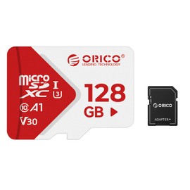 ORICO 128GB SDXC TF Card - UHS-I U3 Class 10 V30 A1 Memory Card with SD Adapter for 4K Video Recording, Drones, Action Cameras & Mobile Devices