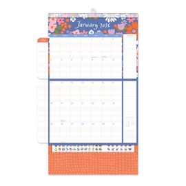 Orange Circle Studio 2026 Do It All Wall Calendar, Secret Garden, Family Monthly and Weekly Planner, Hanging Organizer, Aesthetic for Office, Home or School Use, Magnetic and Nail Hanging Options
