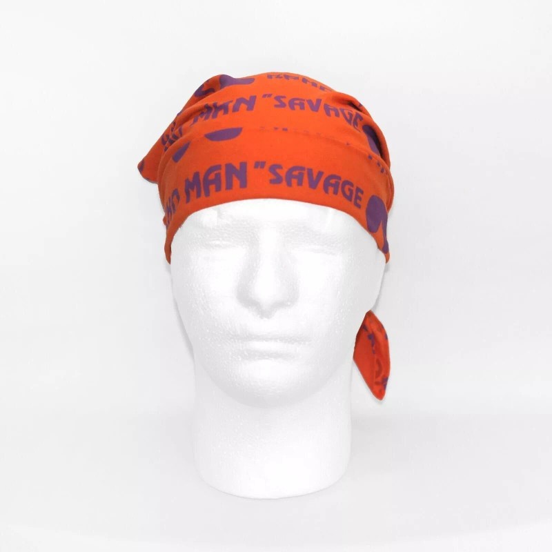 Macho Man Randy Savage Orange Print Bandana New