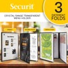 Securit Crystal Range Transparent Menu Holder A4 Brown Edged, Single
