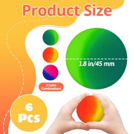 Irrmshr Jumbo Bouncy Balls for Kids,45 mm Bright Super Bouncy Ball,Rubber High Bouncing Balls in Multi Color for Boys Girls Kids,Party Favors,Prizes,Pet Toy