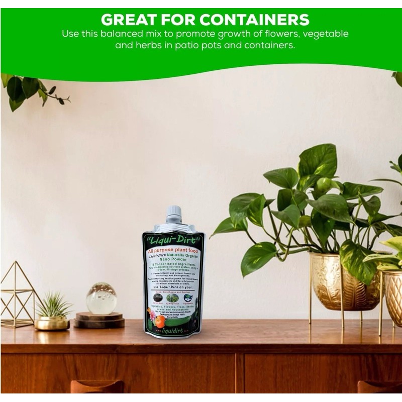 Liqui-Dirt Natural Plant Food Fertilizer All-Purpose NPK Plant Care. 18