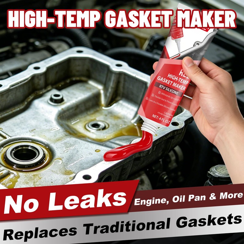 LUXFINISH RTV Silicone Gasket Maker, High Temp Silicone Sealant –