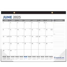 GuassLee Desk Calendar 2025-2026, 22" x 17" Large Desktop Wall Calendar Planner 2025 Runs from Jun. 2025 to Dec. 2026 with Julian Date To-do & Notes for School Home School Office Organizing