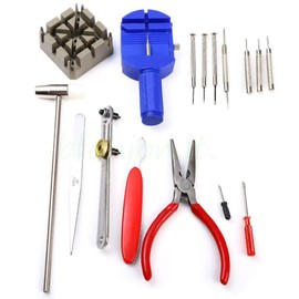 Watch Adjust Repair Fix Tool Kit Set Watchmaker 16 pcs Watch Tool Kit FBA