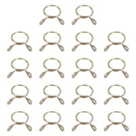uxcell Fuel Line Hose Clips, 30Pcs 13mm ID 15mm Max. ID 65Mn Steel Water Pipe Air Tubing Spring Hose Clamps for Motorcycle Scooter ATV