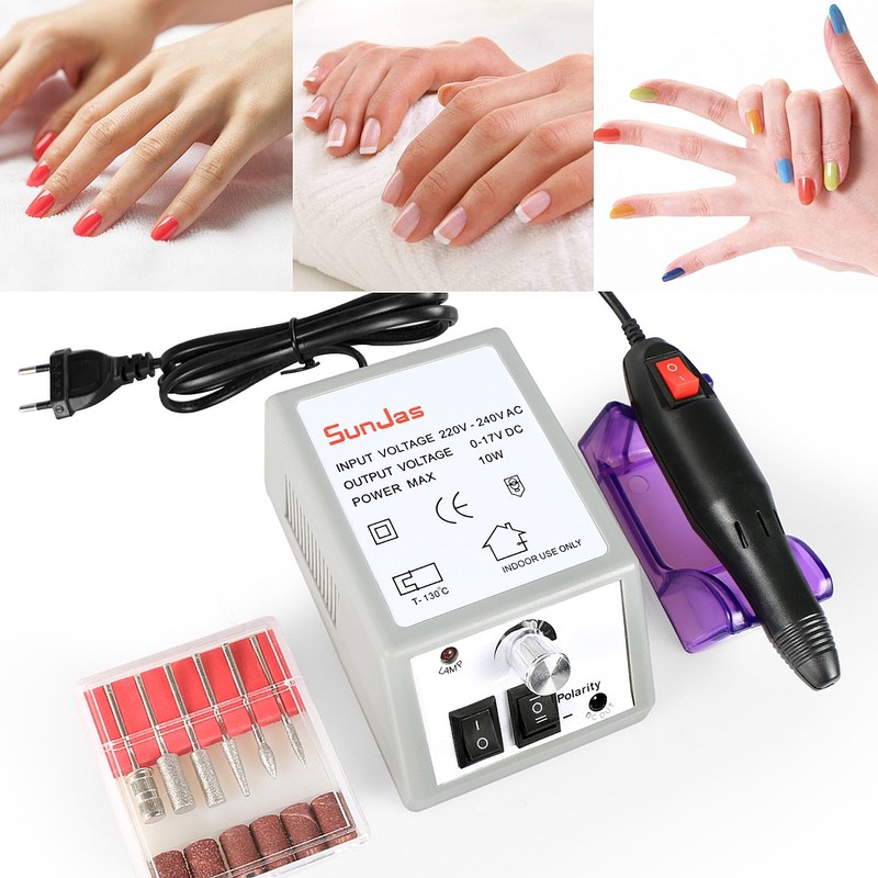 SunJas Electric Nail Cutter, Electric Nail File Set 20000 rpm