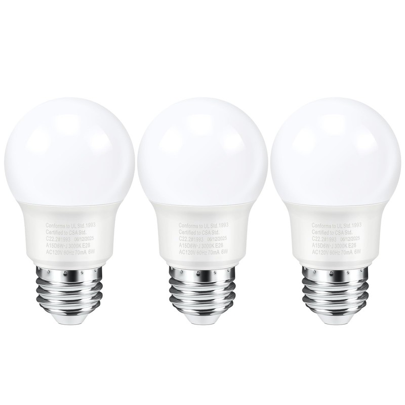 Kimmol E26 LED Bulb A15 Dimmable LED Light Bulbs, Refrigerator