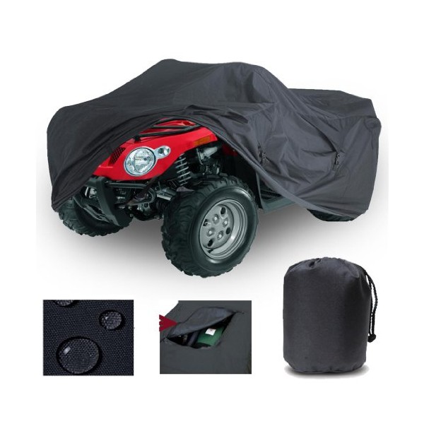 HEAVY DUTY 4 WHEELER ATV COVER Compatible for Honda FourTrax Rancher ES TRX350TE QUAD ALL TERRAIN VEHICLES 2000-2006. STRONG ALL WEATHER PROTECTION.