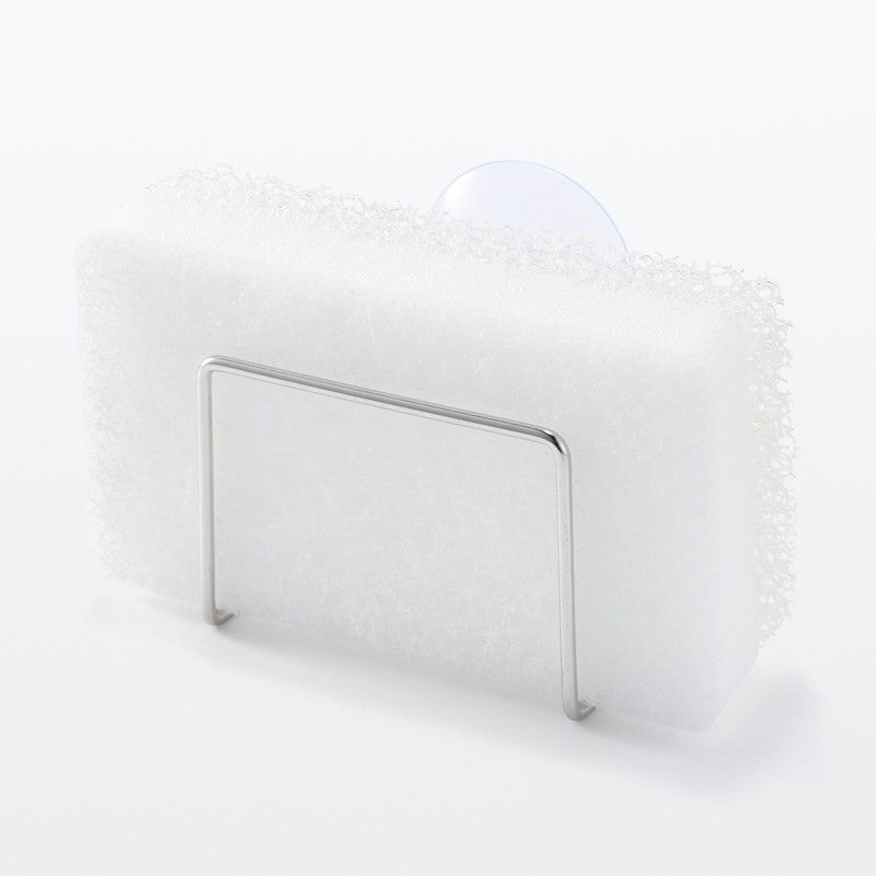 MUJI MCC65A2S Stainless Steel Sponge Holder, Silver, Approx. Width 2.8