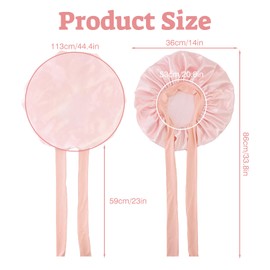 Seidenhaube zum Schlafen Bonnet,Rosa Sleep Cap Seide,Satin Silk Bonnet Hair Haarschutz,Satin Haarhaube für Damen,Seidentuch Haarhaube für Dienacht SchüTzen Locken, Schlafhaube Haare Schützen Frauen