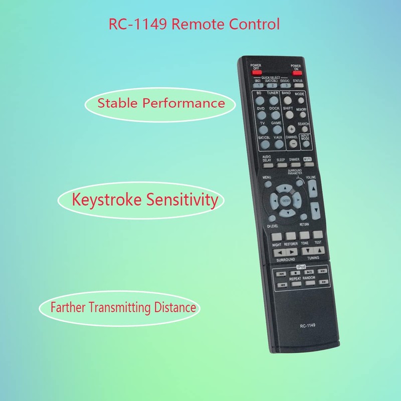 GHUST RC-1149 RC1149 Remote Control Replacement for Denon AV Receiver