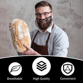 ZWYYTHC 100 Pcs Black Disposable Nylon Beard Nets for Food Service – 18” Breathable Beard Guards for Men, Durable Single Loop Design, Prevents Beard Hair Shedding