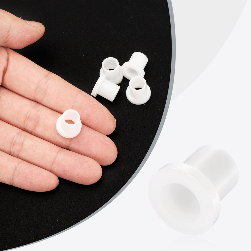 sourcing map 12pcs Flanged Sleeve Bearings Plastic Bushings ID 8mm