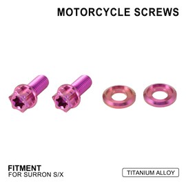 Funparts Rear Fender Bolts Fender Mud Guard Nuts Titanium Alloy Kit for Surron Sur Ron LBX Electric Dirt Bike