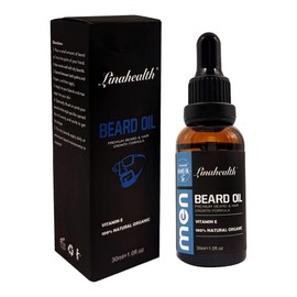 Linahealth | Aceite para Barba Beard Oil 30 ml, Hidratante y Suavizante con Vitamina E, Promueve Crecimiento Saludable, Reduce Frizz y Resequedad, Aporta Brillo y Aroma Agradable, Uso Diario