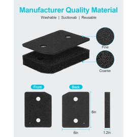 Miele 9164761 Foam Filter Replacement for All Miele T1 Heat Pump Tumble Dryers TMB540WP TKS850WP TKG840WP TKS650WP TKB150WP TKG450WP TCJ680WP TCE520WP Parts (5)
