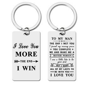 I Love You Keychain for Husband Birthday Gifts for Boyfriend Valentines Day Gift Ideas To My Man Key Chain Long Distance Relationship Gifts for Him Romantic Engagement Gifts for Couple Present