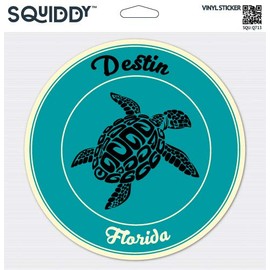Squiddy Destin Florida - Vinyl Sticker Decal for Phone, Laptop, Water Bottle (2.5" high)