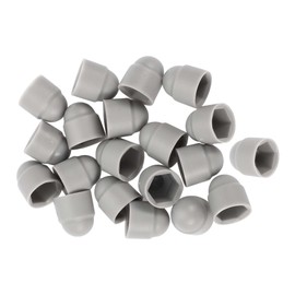 VekAuto 20pcs Wheel Lug Nut Bolt 13mm Rims Tire Nut Screws Dust Cap Cover Nut Protection Plastic Gray Exterior