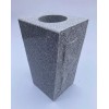 Granite Vase Tapered (5"x4"x9") Gray Cemetery Grave