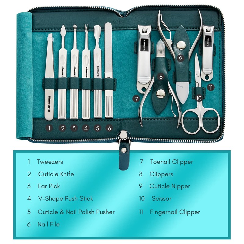Manicure Set FAMILIFE Manicure Kit Manicure Set Professional Nail Clippers
