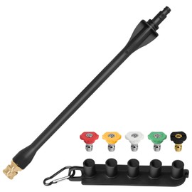 Pressure Washer Wand 308494075 with 5 Spray Nozzles and 1 Tips Holder for Ryobi, Portland, Husky pressure washer gun