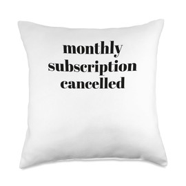 Hysterectomy Recovery Uterus Monthly Subscription Cancelled Throw Pillow