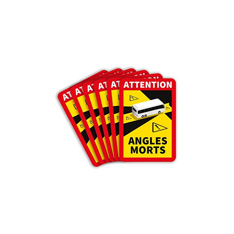 lepni.me 6 Pieces Bus Angles Morts Stickers for France |